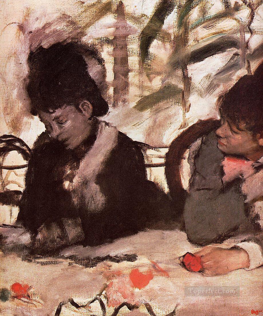 at the cafe Edgar Degas Oil Paintings